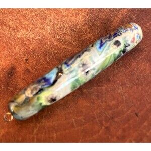 Large Vintage Tube Bead  2.25” Focal Statement Artsy Eclectic